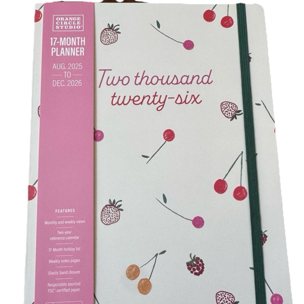 Orange Circle Studio Planner 2025-2026 17-month Monthly Planner 10x8”